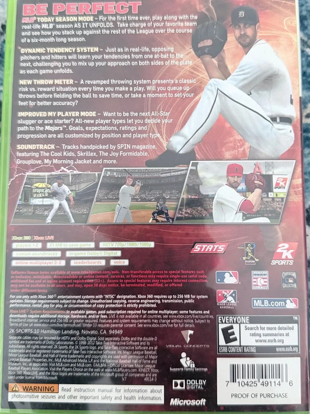 MLB Major League Baseball 2K12 Xbox 360